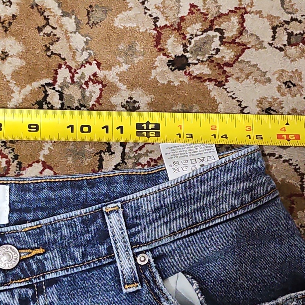 Denizen Levis Shorts Womens 12 Blue High Rise Denim Cotton Stretch Distressed - Picture 6 of 6